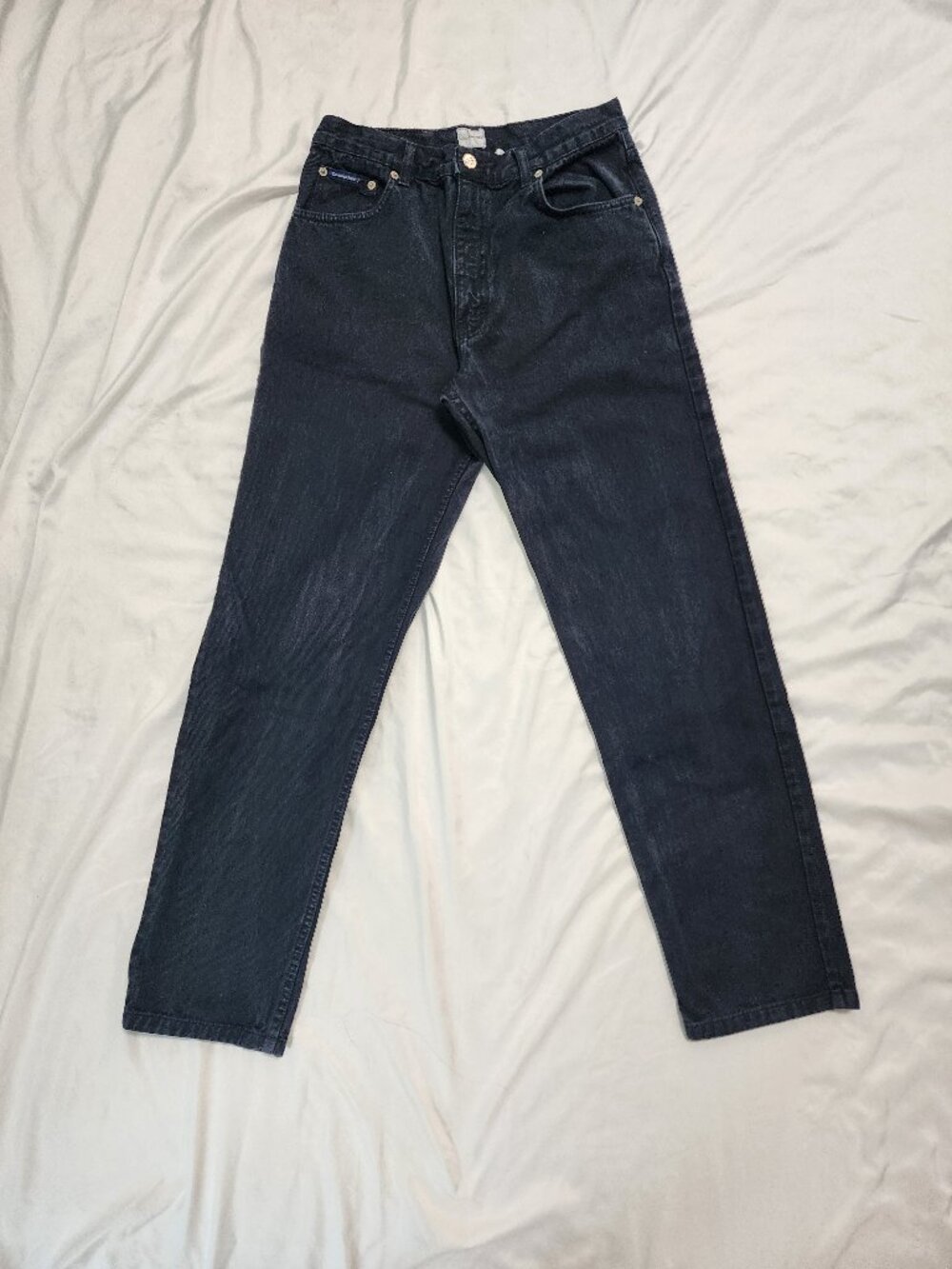 Vintage 90s Calvin Klein Jeans Mens 32x32 Black Made USA Straight Leg
